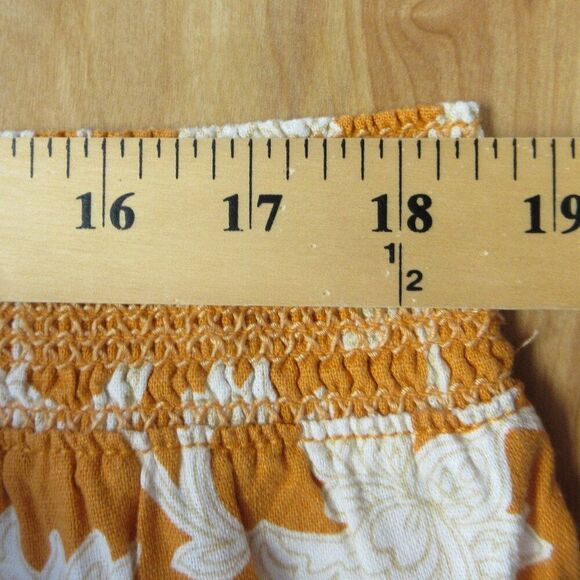 BRIGGS Ladies Linen Blend Shorts Womens XXL Orange Cream Floral Flowers 2XL NWT - Picture 12 of 12